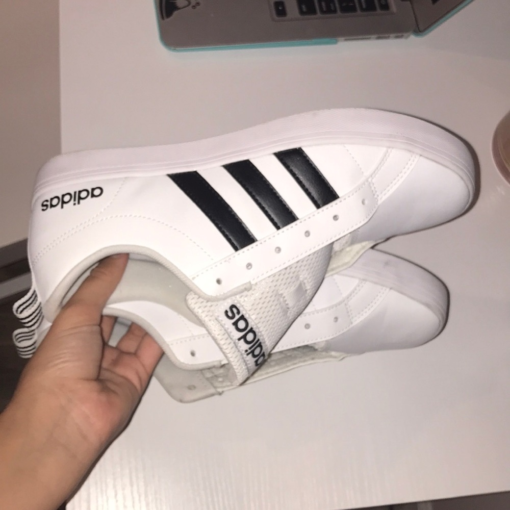 Black and white adidas